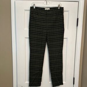 Women’s Plaid Pants - Green and Black
